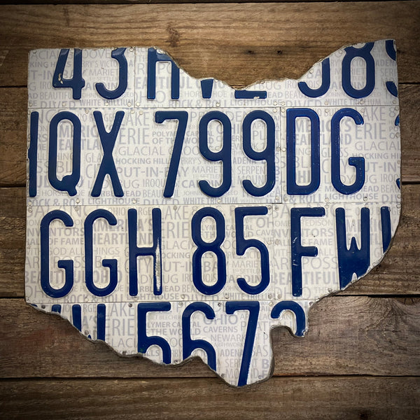 Ohio numbers License plate map QX 799DG (Free Shipping)