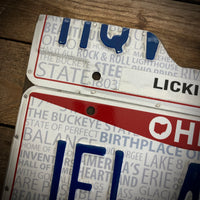 Ohio Licking License plate map (Free Shipping)