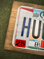 Hug License Plate Sign (version 92 red)