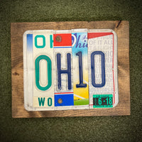 Ohio License Plate Sign (version green 1-18)