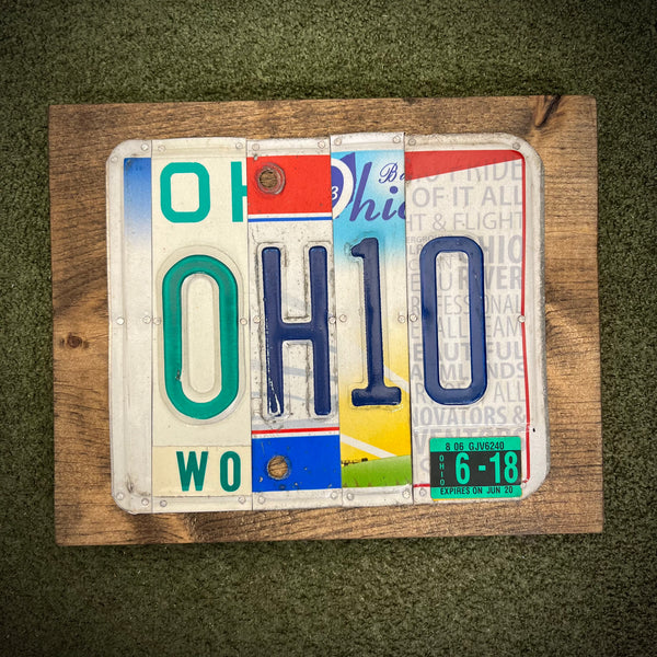 Ohio License Plate Sign (version green 1-18)