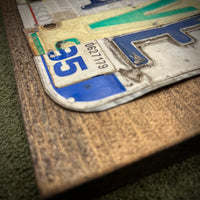 Mancave License Plate Sign (version green v)