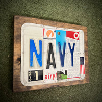 Navy License Plate Sign (version Ohio 1)