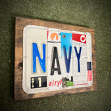 Navy License Plate Sign (version Ohio 1)