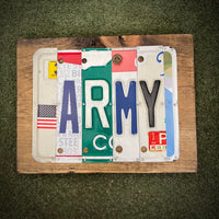 Army License Plate Sign (version Red P)