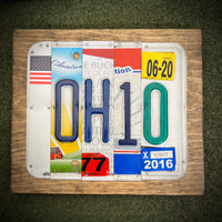 Ohio License Plate Sign (version 2016 Blue)