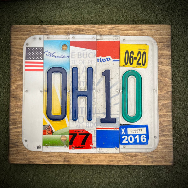 Ohio License Plate Sign (version 2016 Blue)