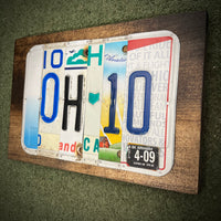 Ohio License Plate Sign (version 4-09 Black)