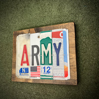 Army License Plate Sign (version Colorado 12)