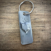 Green Ohio map License plate keychain