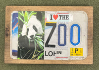 I Love the Zoo License Plate Sign (Panda)