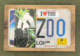I Love the Zoo License Plate Sign (Panda)