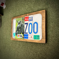 I Love the Zoo License Plate Sign (version gorilla green 2-22)