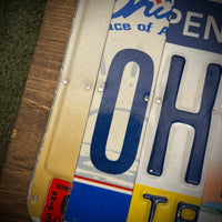 Ohio License Plate Sign (version 2-22 green)