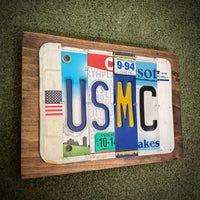 USMC License Plate Sign (version 9-94 white)