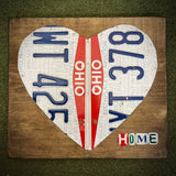 Home is Where the Heart is License Plate Sign (version Ohio home)