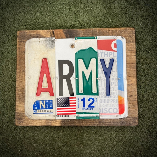 Army License Plate Sign (version Colorado 12)