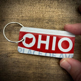 Ohio Newsprint License plate  keychain