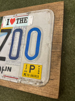 I Love the Zoo License Plate Sign (Panda)