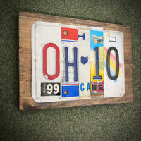 Ohio License Plate Sign (version 3-1 Pink)