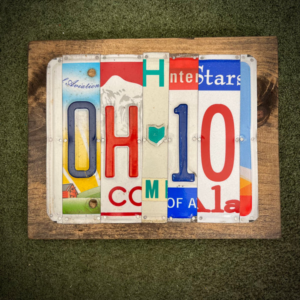 Ohio License Plate Sign (version RGB city)
