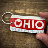 Ohio Newsprint License plate  keychain