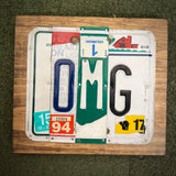 OMG License Plate Sign (version red barn)