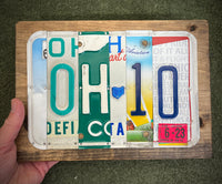 Ohio License Plate Sign (version 8-23 pink)