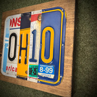 Ohio License Plate Sign (version 8-99 Blue)