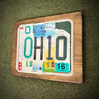 Ohio License Plate Sign (version teal 16)