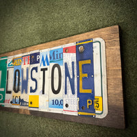 Yellowstone License Plate Sign