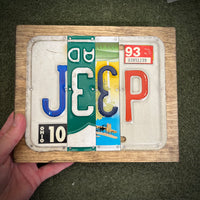 Jeep License Plate Sign (version 93 red)
