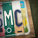 USMC License Plate Sign (version sun tree)