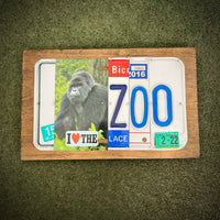 I Love the Zoo License Plate Sign (version gorilla green 2-22)