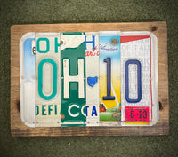 Ohio License Plate Sign (version 8-23 pink)