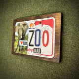 I Love the Zoo License Plate Sign (version Elephant March black)