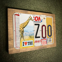 I Love the Zoo License Plate Sign (version Giraffe 20 1-22)