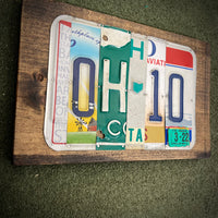 Ohio License Plate Sign (version 3-22 Green)