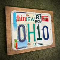 Ohio License Plate Sign (version red L 2017)
