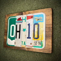 Ohio License Plate Sign (version 12-16 White)