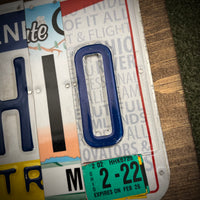 Ohio License Plate Sign (version 2-22 green)