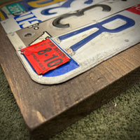 Beer License Plate Sign (version 8-10 pink)