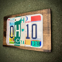Ohio License Plate Sign (version 3-22 Green)