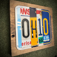Ohio License Plate Sign (version 8-99 Blue)