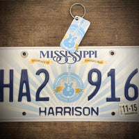 Guitar License plate  keychain