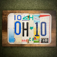 Ohio License Plate Sign (version 4-09 Black)