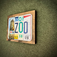 I Love the Zoo License Plate Sign (version Lion white 3-16)
