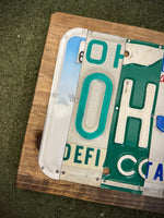 Ohio License Plate Sign (version 8-23 pink)