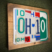 Ohio License Plate Sign (version red 5)