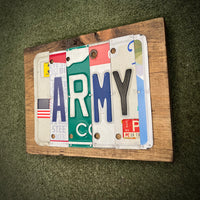 Army License Plate Sign (version Red P)